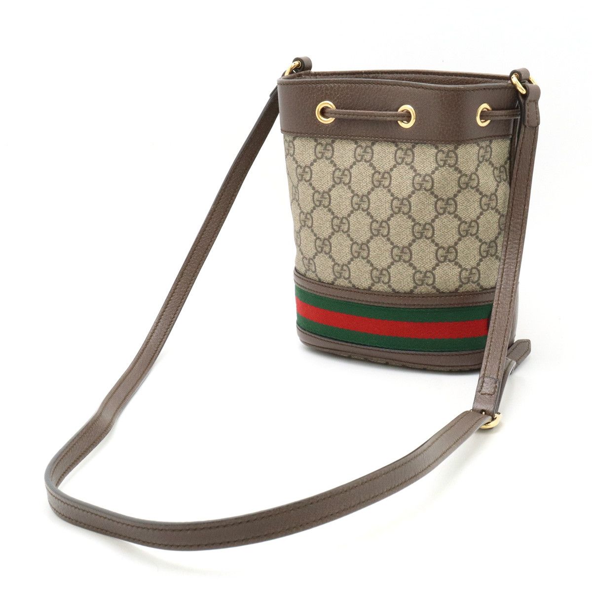 Gucci Gucci Gucci Ophidia GG Supreme Mini Bucket Bag 550620 Canvas Shoulder Bag 550620 in Very Good Condition Size ONE SIZE - 2 Thumbnail