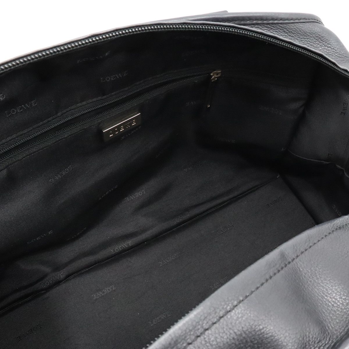 Loewe Loewe Loewe Leather Amazona 36 Handbag Black Leather Handbag in Very Good Condition Size ONE SIZE - 6 Thumbnail