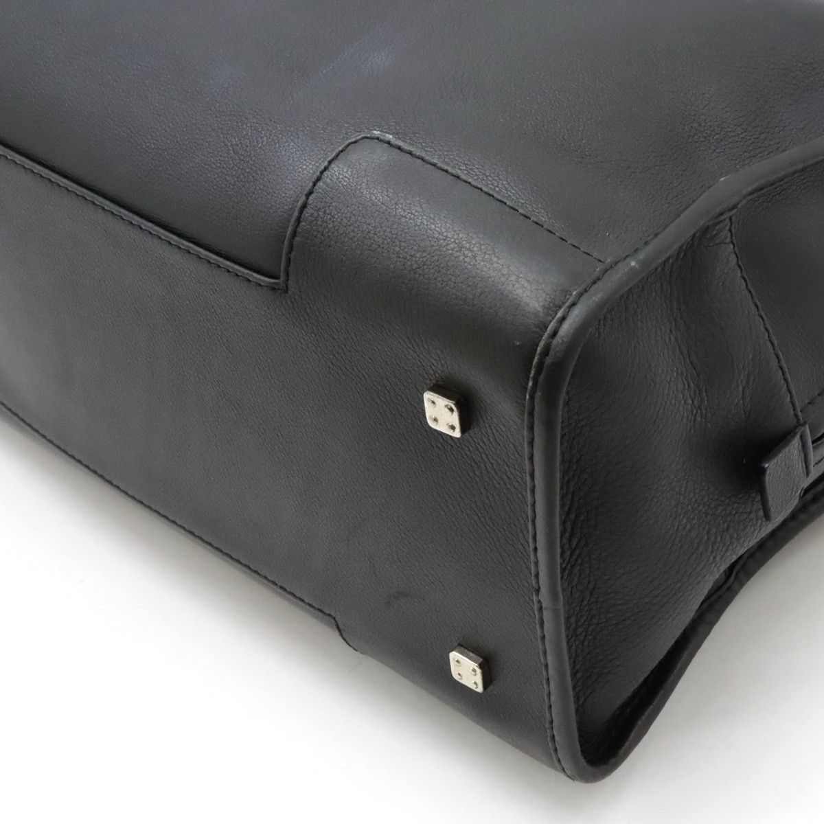Loewe Loewe Loewe Leather Amazona 36 Handbag Black Leather Handbag in Very Good Condition Size ONE SIZE - 3 Thumbnail