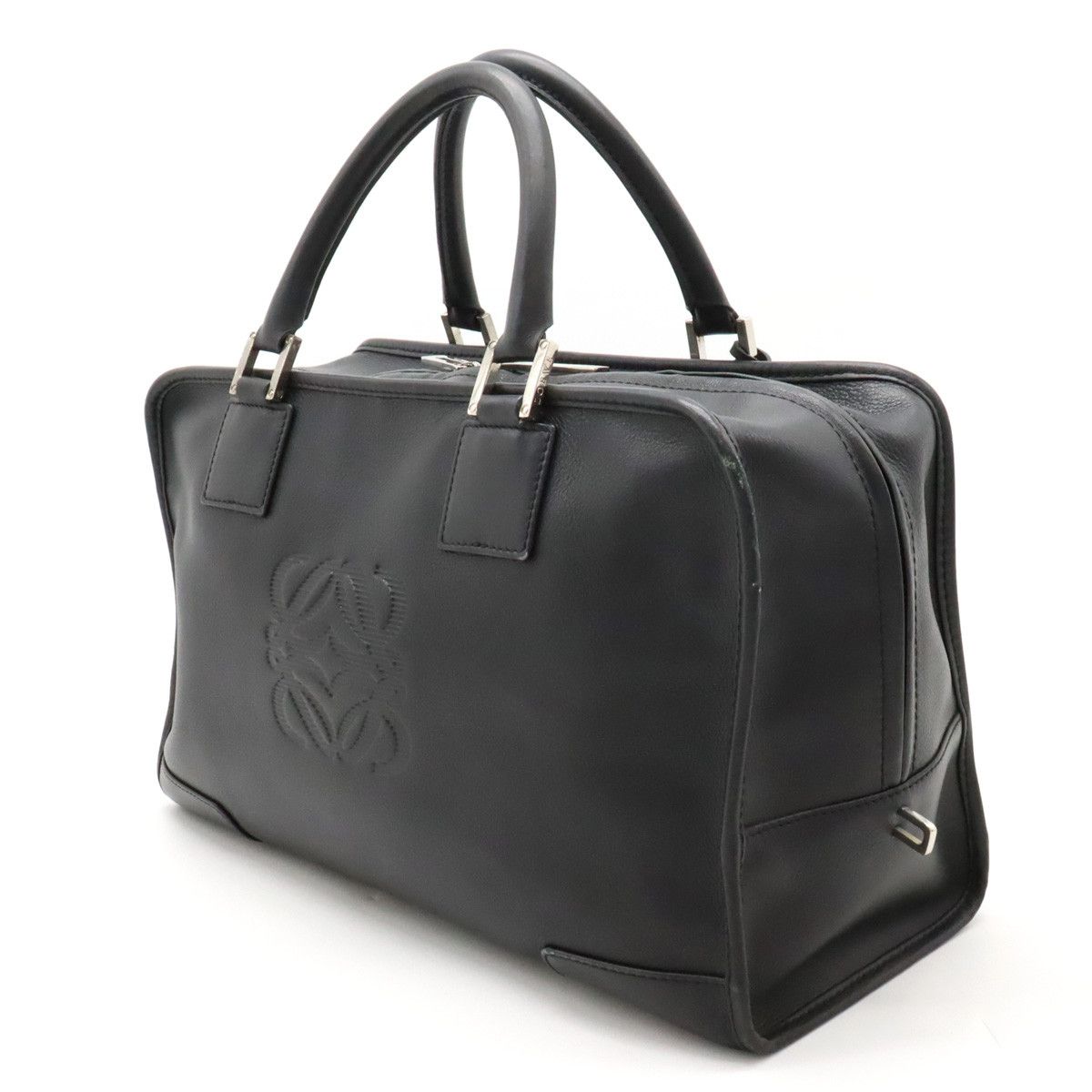 Loewe Loewe Loewe Leather Amazona 36 Handbag Black Leather Handbag in Very Good Condition Size ONE SIZE - 2 Thumbnail