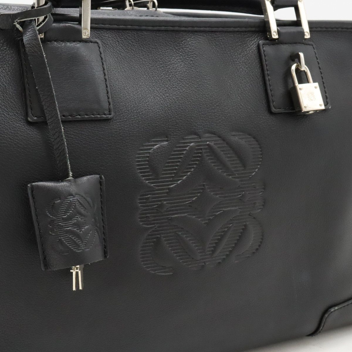 Loewe Loewe Loewe Leather Amazona 36 Handbag Black Leather Handbag in Very Good Condition Size ONE SIZE - 8 Thumbnail