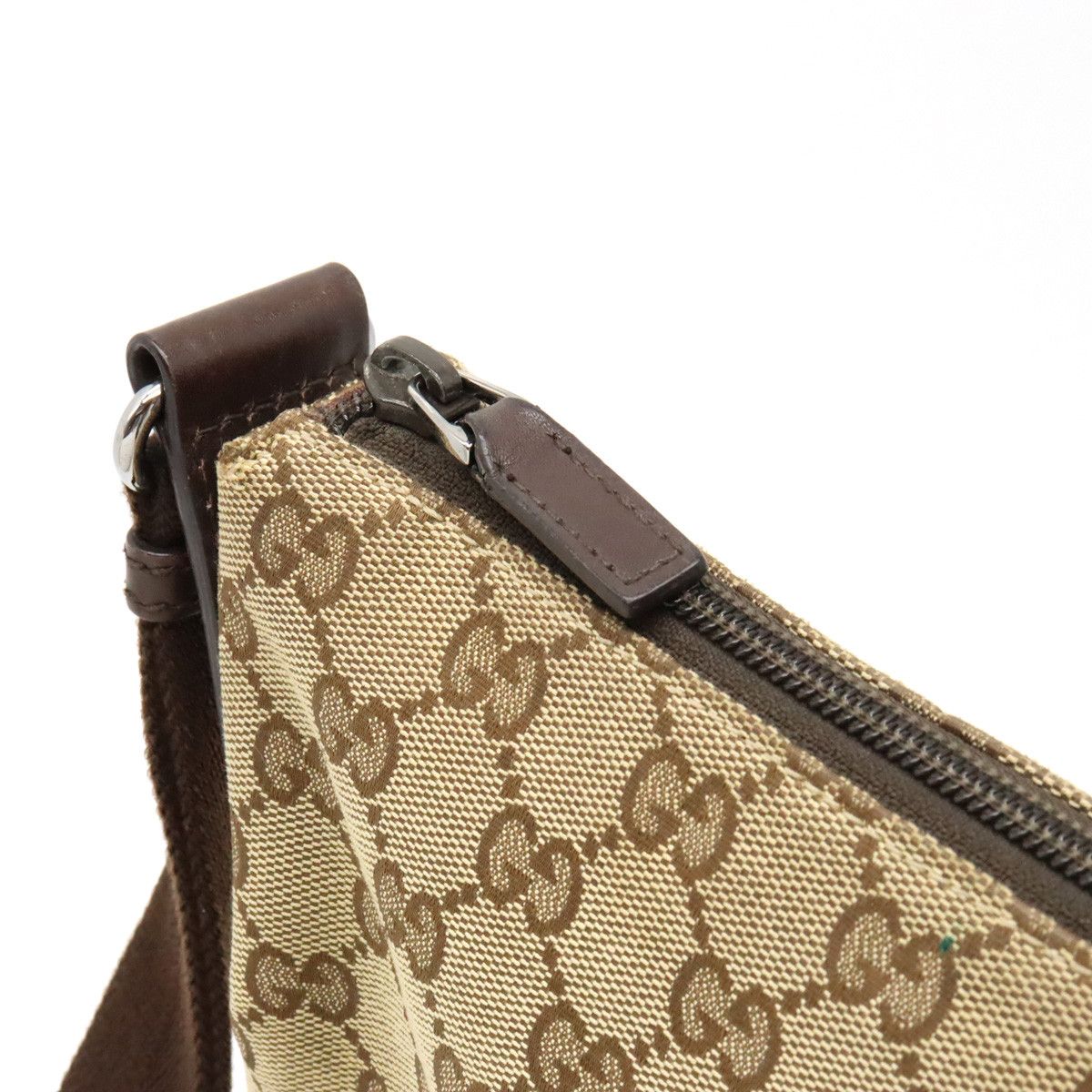 Gucci Gucci Gucci GG Canvas Leather Shoulder Messenger Bag 145857 Canvas Crossbody Bag 145857 in Very Good Condition Size ONE SIZE - 4 Thumbnail