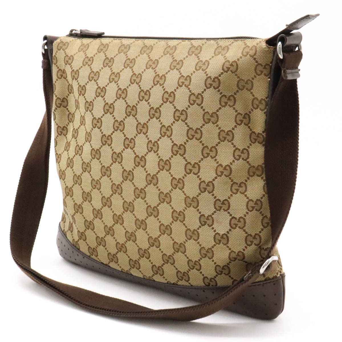 Gucci Gucci Gucci GG Canvas Leather Shoulder Messenger Bag 145857 Canvas Crossbody Bag 145857 in Very Good Condition Size ONE SIZE - 2 Thumbnail
