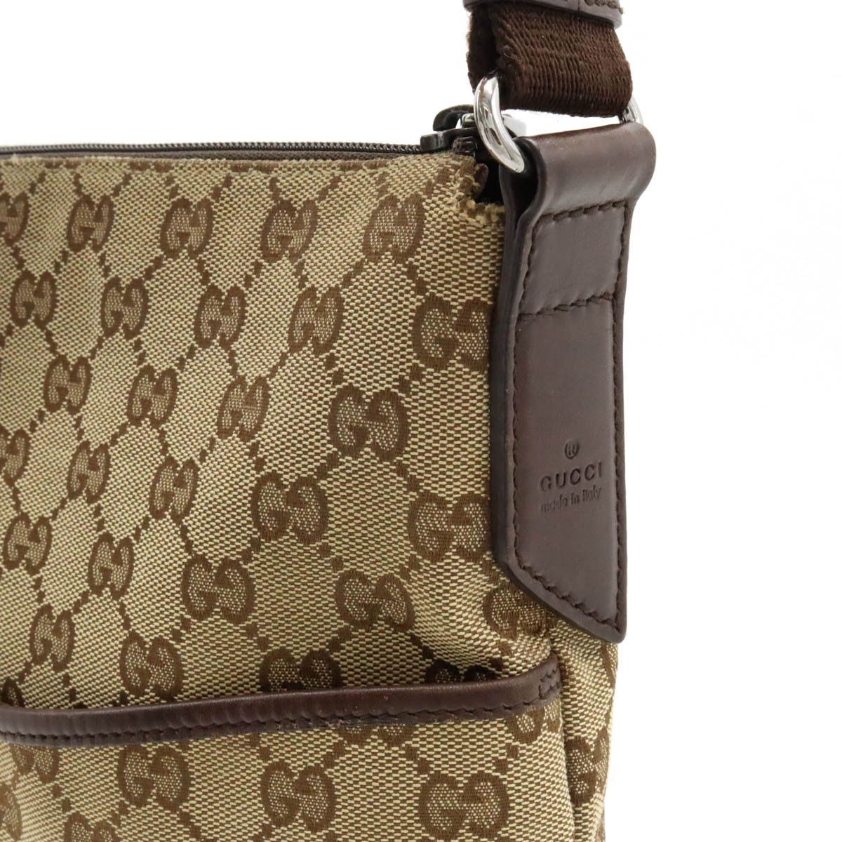 Gucci Gucci Gucci GG Canvas Leather Shoulder Messenger Bag 145857 Canvas Crossbody Bag 145857 in Very Good Condition Size ONE SIZE - 8 Thumbnail