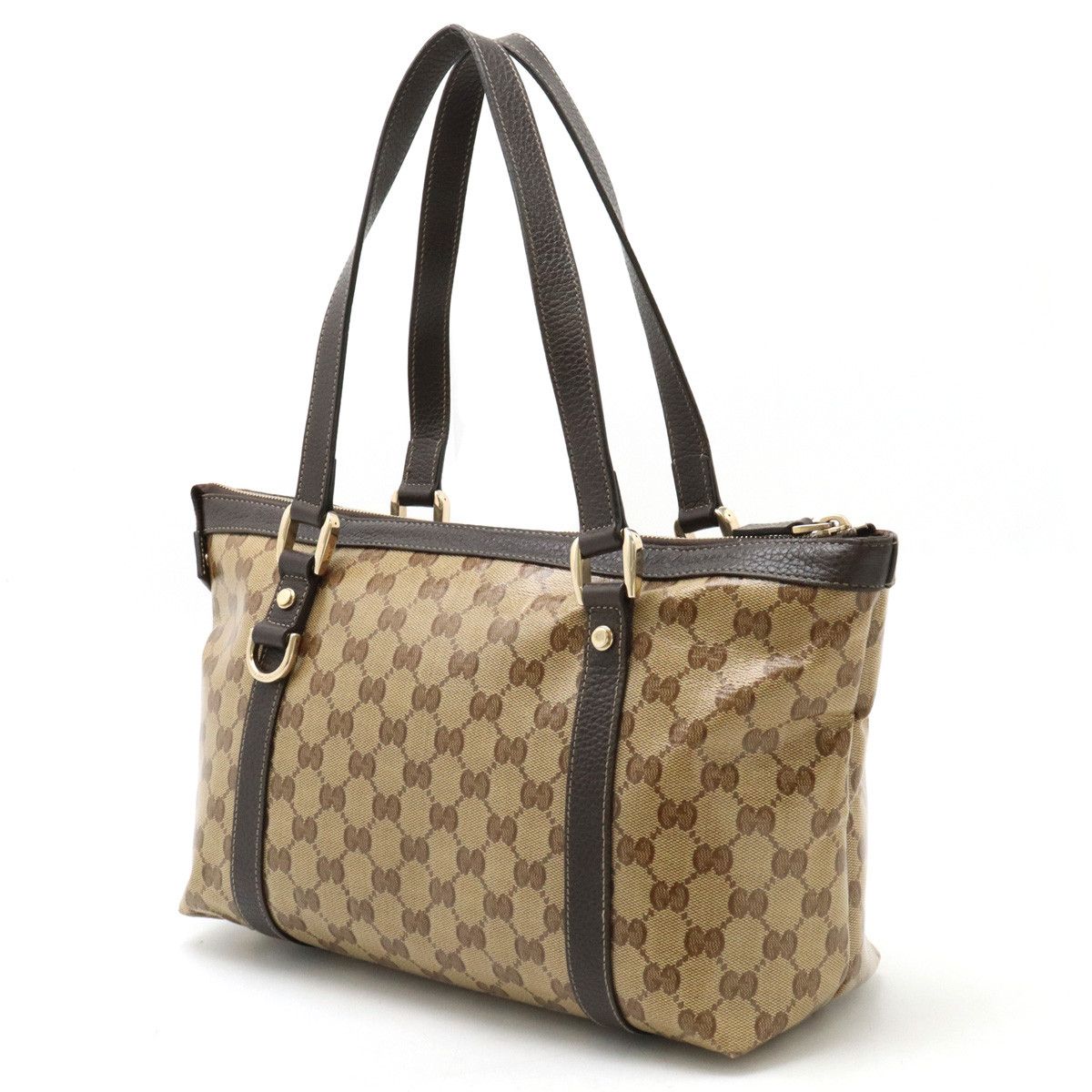 Gucci Gucci Gucci GG Crystal Coated Canvas Leather Tote Bag 268640 Canvas Tote Bag 268640 in Very Good Condition Size ONE SIZE - 2 Thumbnail