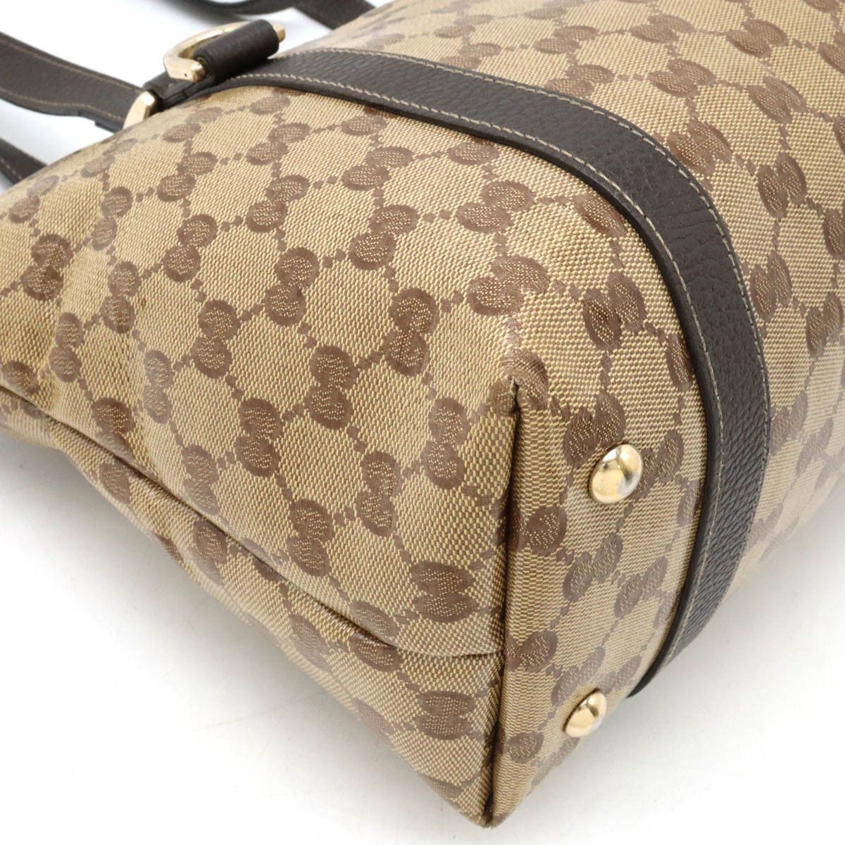 Gucci Gucci Gucci GG Crystal Coated Canvas Leather Tote Bag 268640 Canvas Tote Bag 268640 in Very Good Condition Size ONE SIZE - 3 Thumbnail