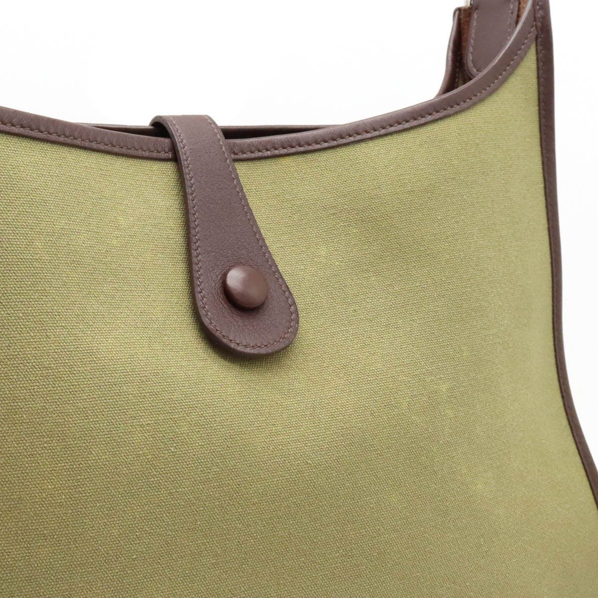 Hermes Hermes Hermes Evelyne I GM Canvas/Leather Shoulder Bag Canvas Crossbody Bag in Very Good Condition Size ONE SIZE - 7 Thumbnail