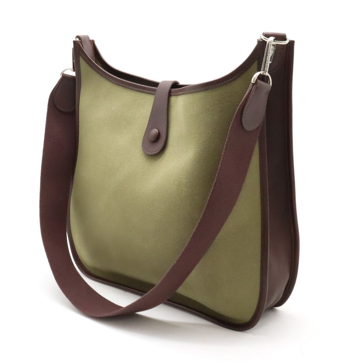 Hermes Hermes Hermes Evelyne I GM Canvas/Leather Shoulder Bag Canvas Crossbody Bag in Very Good Condition Size ONE SIZE - 2 Thumbnail