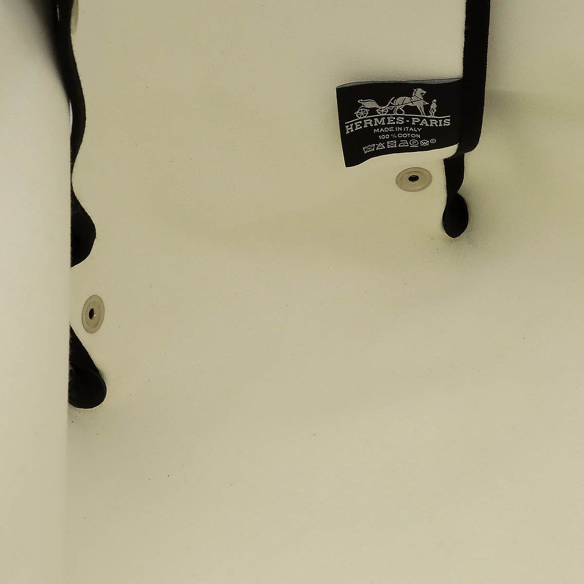 Other Other HERMES Canvas Beach Tote Bag Blue Black Silver Canvas Tote Bag in Great Condition Size ONE SIZE - 6 Thumbnail