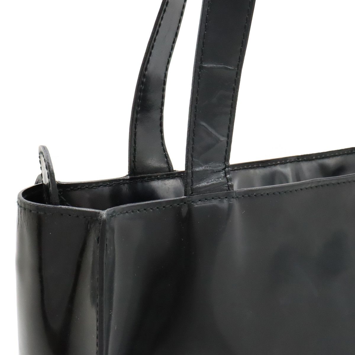 Chanel Chanel Chanel Coco Mark Logo Patent Leather Tote Bag Leather Tote Bag in Very Good Condition Size ONE SIZE - 8 Thumbnail