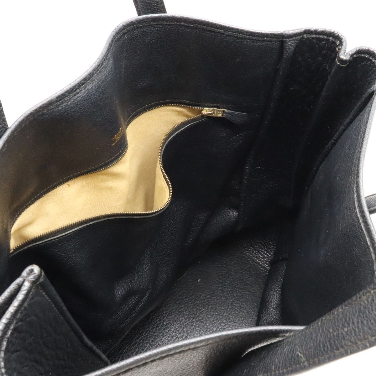 Hermes Hermes Hermes Gallop Leather Tote Bag Black Leather Tote Bag in Very Good Condition Size ONE SIZE - 5 Thumbnail