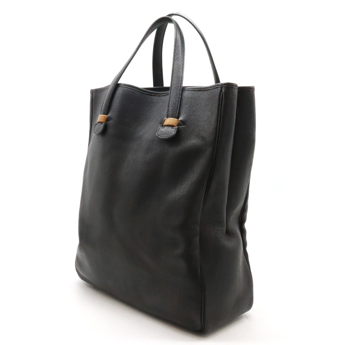Hermes Hermes Hermes Gallop Leather Tote Bag Black Leather Tote Bag in Very Good Condition Size ONE SIZE - 2 Thumbnail