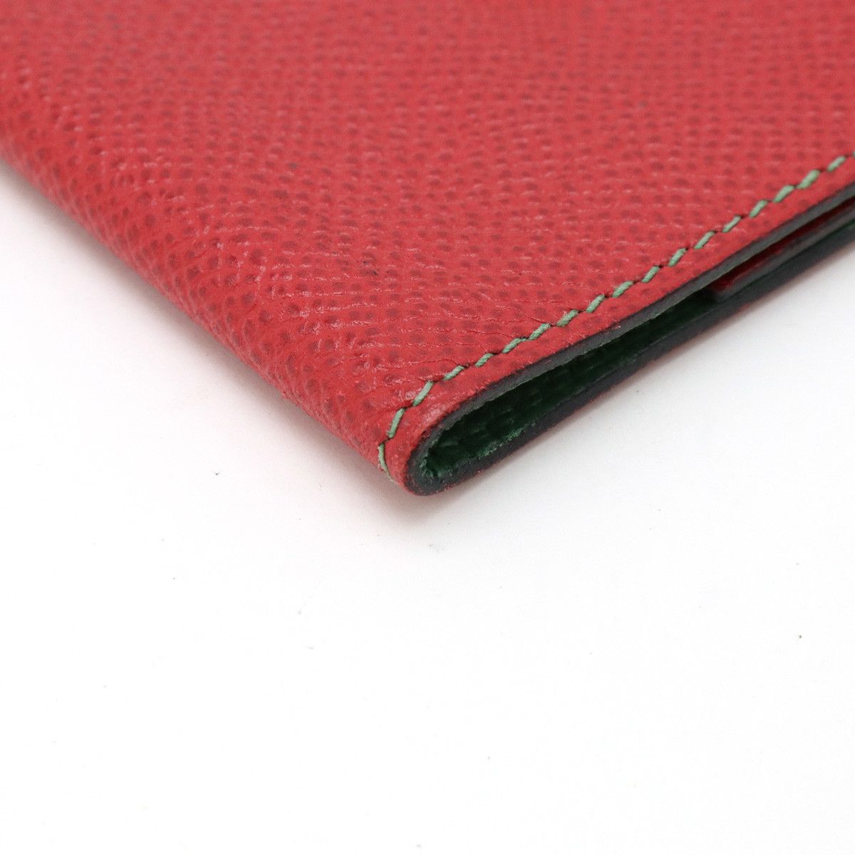Hermes Hermes Hermes Arazif Post-it Case Notebook Cover Red Green Gold Leather Notebook Cover in Great Condition Size ONE SIZE - 3 Thumbnail