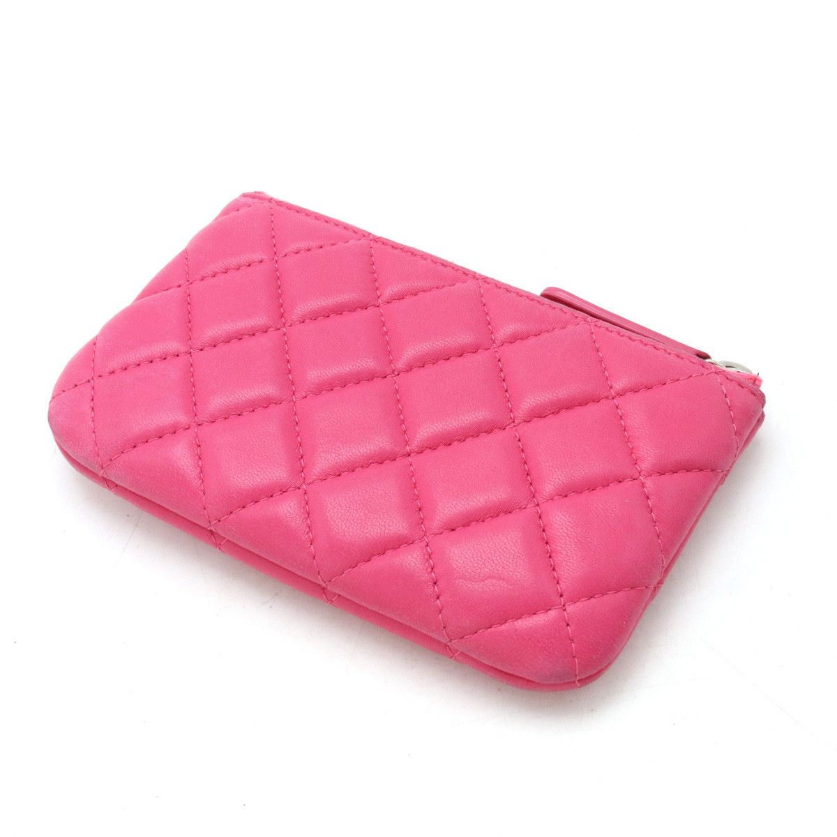 Chanel Chanel Chanel Matelasse Lambskin Mini Pouch Coin Case Pink Leather Vanity Bag A69523 in Very Good Condition Size ONE SIZE - 2 Thumbnail