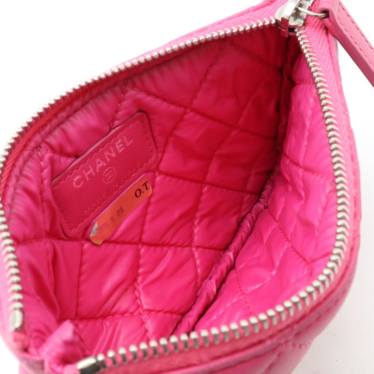 Chanel Chanel Chanel Matelasse Lambskin Mini Pouch Coin Case Pink Leather Vanity Bag A69523 in Very Good Condition Size ONE SIZE - 5 Thumbnail