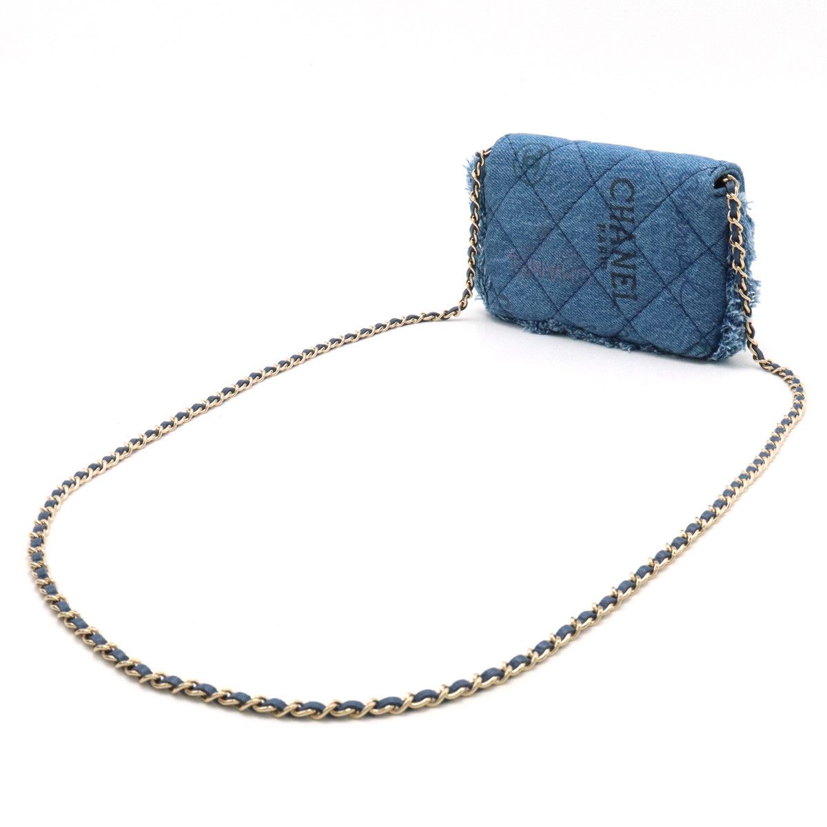 Chanel Chanel Chanel Denim/Leather Matelasse Coco Mark Shoulder Bag AP2602 Denim Crossbody Bag AP2602 in Pristine Condition Size ONE SIZE - 2 Thumbnail