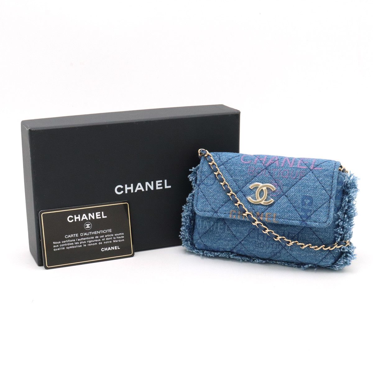 Chanel Chanel Chanel Denim/Leather Matelasse Coco Mark Shoulder Bag AP2602 Denim Crossbody Bag AP2602 in Pristine Condition Size ONE SIZE - 6 Thumbnail