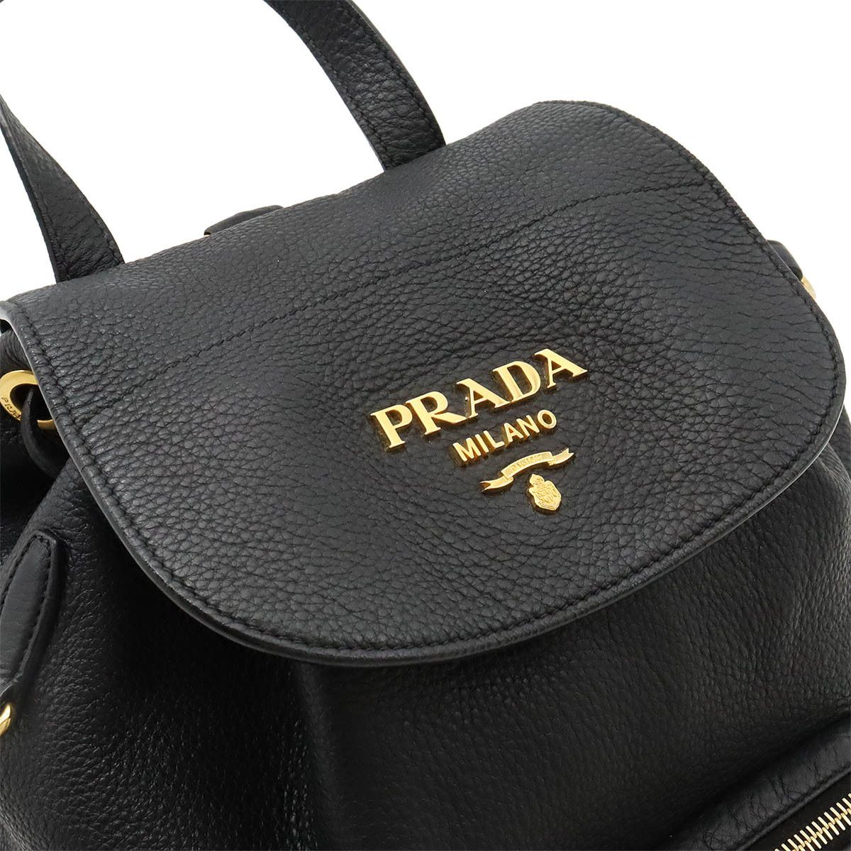 Prada Prada Prada Leather Backpack 1BZ035 Black Canvas Backpack 1BZ035 in Great Condition Size ONE SIZE - 5 Thumbnail