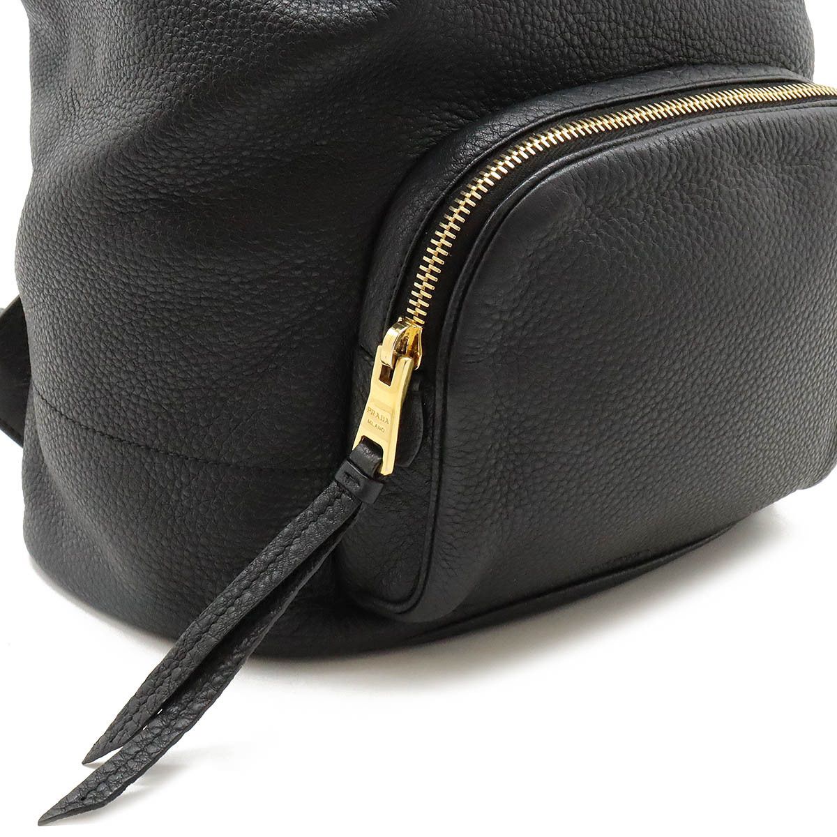 Prada Prada Prada Leather Backpack 1BZ035 Black Canvas Backpack 1BZ035 in Great Condition Size ONE SIZE - 6 Thumbnail