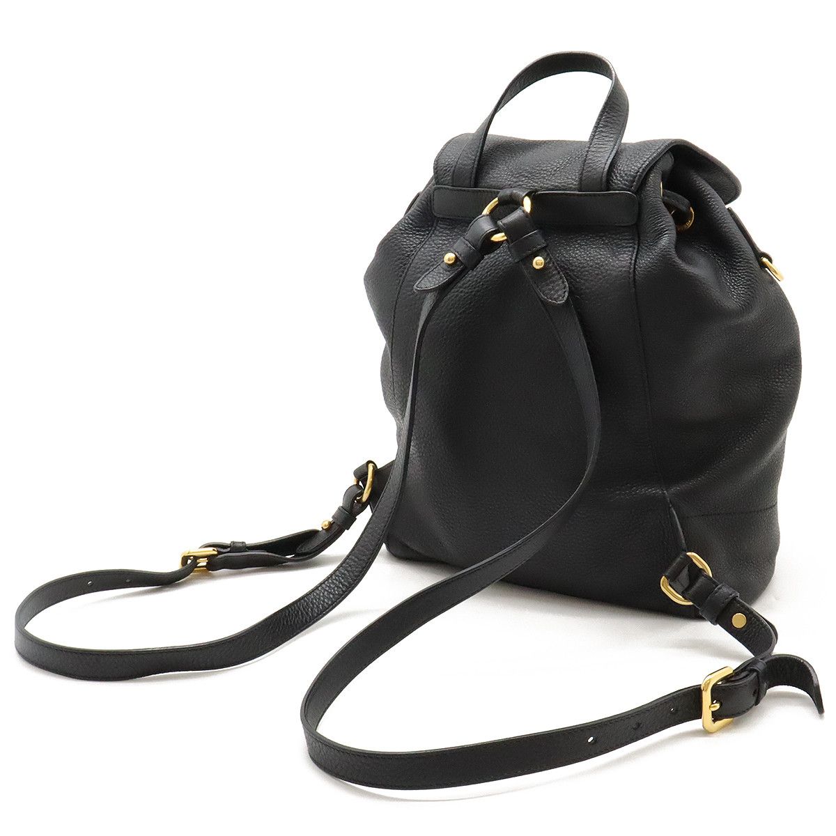 Prada Prada Prada Leather Backpack 1BZ035 Black Canvas Backpack 1BZ035 in Great Condition Size ONE SIZE - 2 Thumbnail