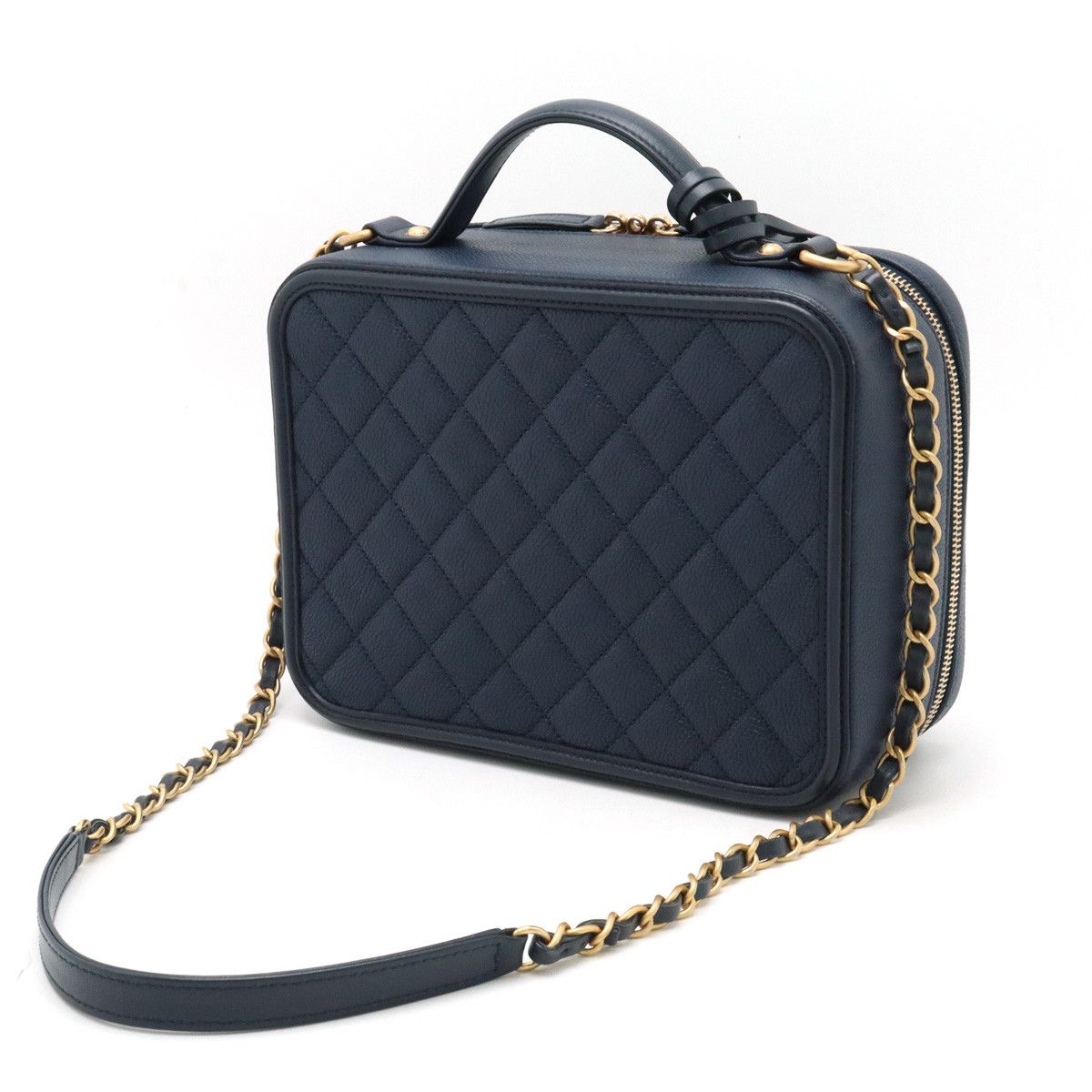 Chanel Chanel Chanel Caviar Skin CC Filigree Matelasse Vanity Case Handbag A93344 Leather Handbag A93344 in Pristine Condition Size ONE SIZE - 2 Thumbnail