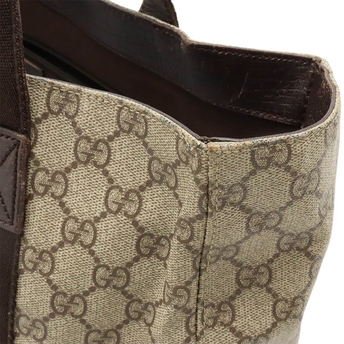 Gucci Gucci Gucci GG Supreme PVC Leather Tote Bag 141624 Canvas Tote Bag 141624 in Very Good Condition Size ONE SIZE - 6 Thumbnail