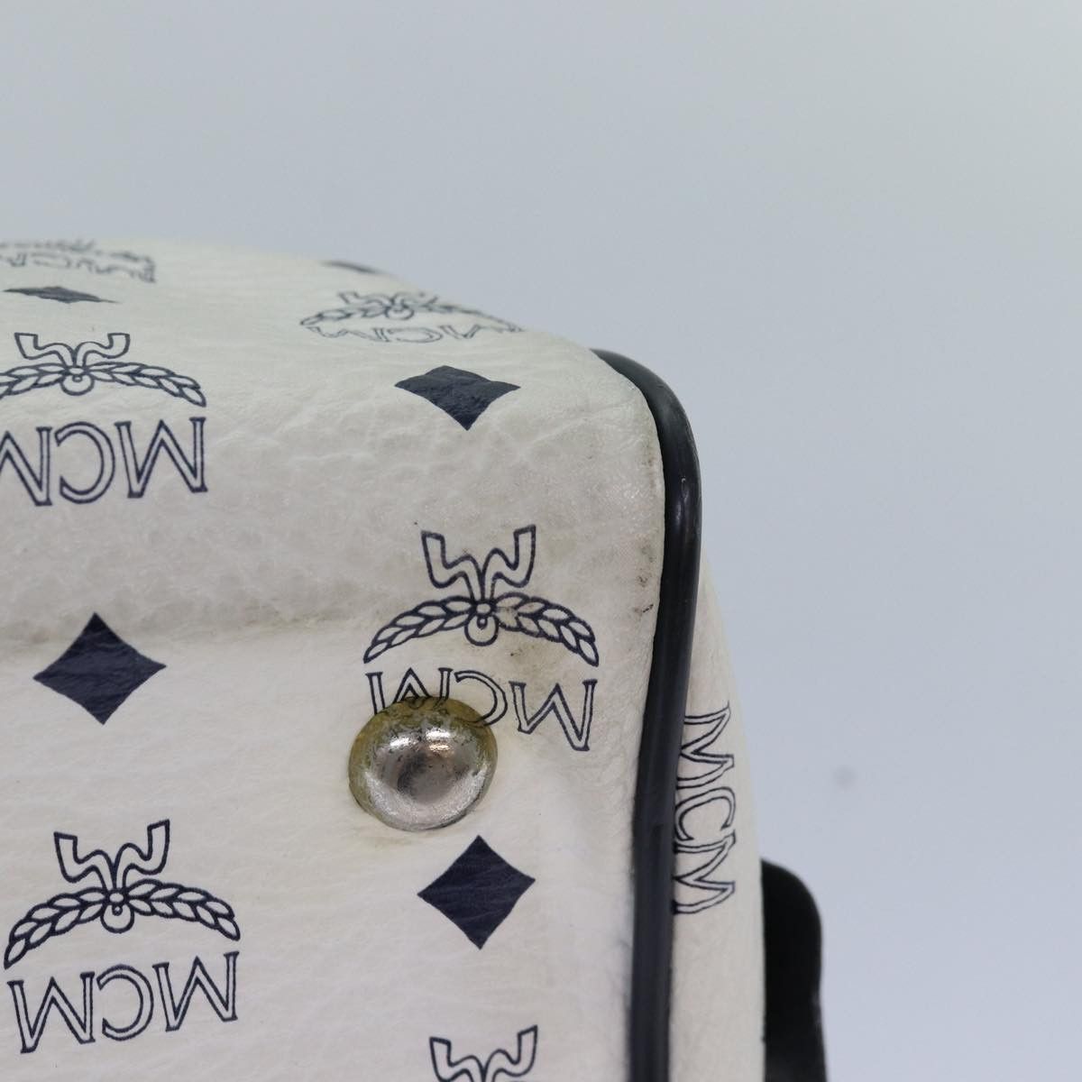 MCM Visetos White Canvas Handbag (Pre-Owned) Size ONE SIZE - 9 Thumbnail