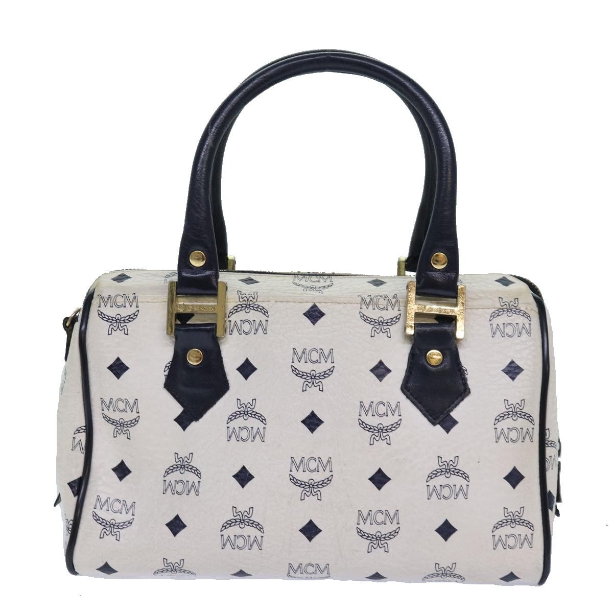 MCM Visetos White Canvas Handbag (Pre-Owned) Size ONE SIZE - 2 Thumbnail