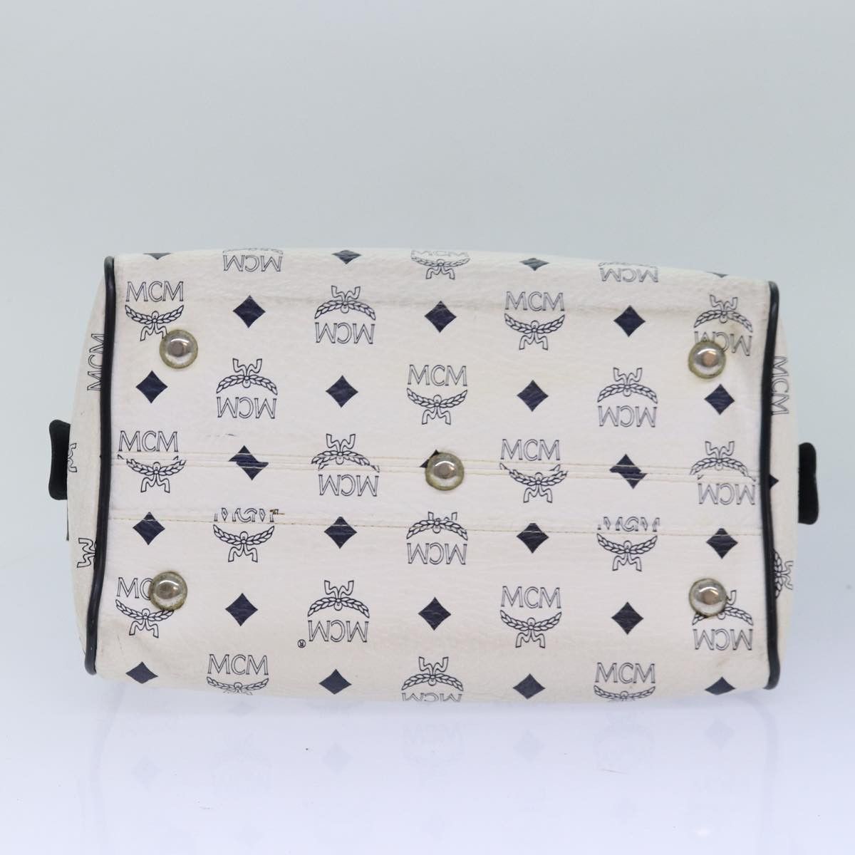MCM Visetos White Canvas Handbag (Pre-Owned) Size ONE SIZE - 3 Thumbnail