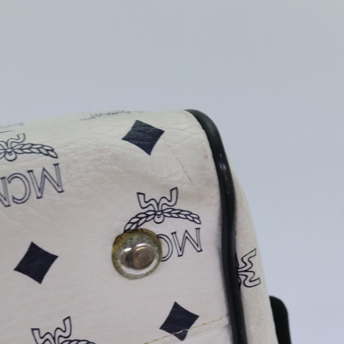 MCM Visetos White Canvas Handbag (Pre-Owned) Size ONE SIZE - 17 Thumbnail