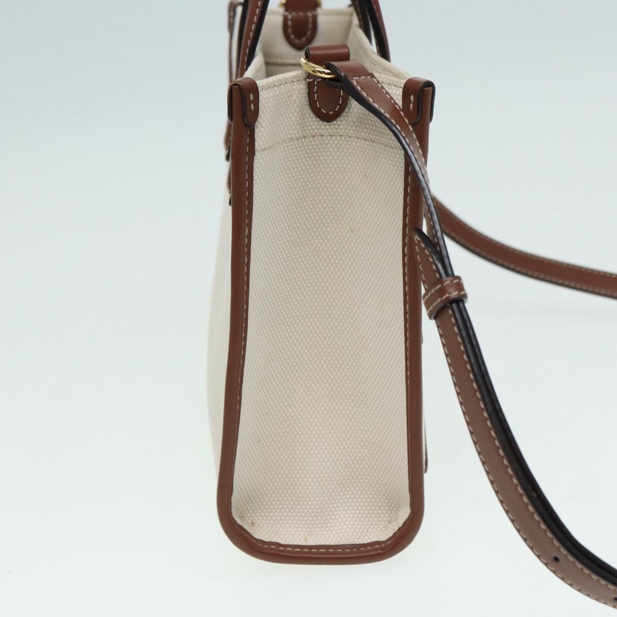 Burberry Horseferry Beige Canvas Handbag (Pre-Owned) Size ONE SIZE - 11 Thumbnail