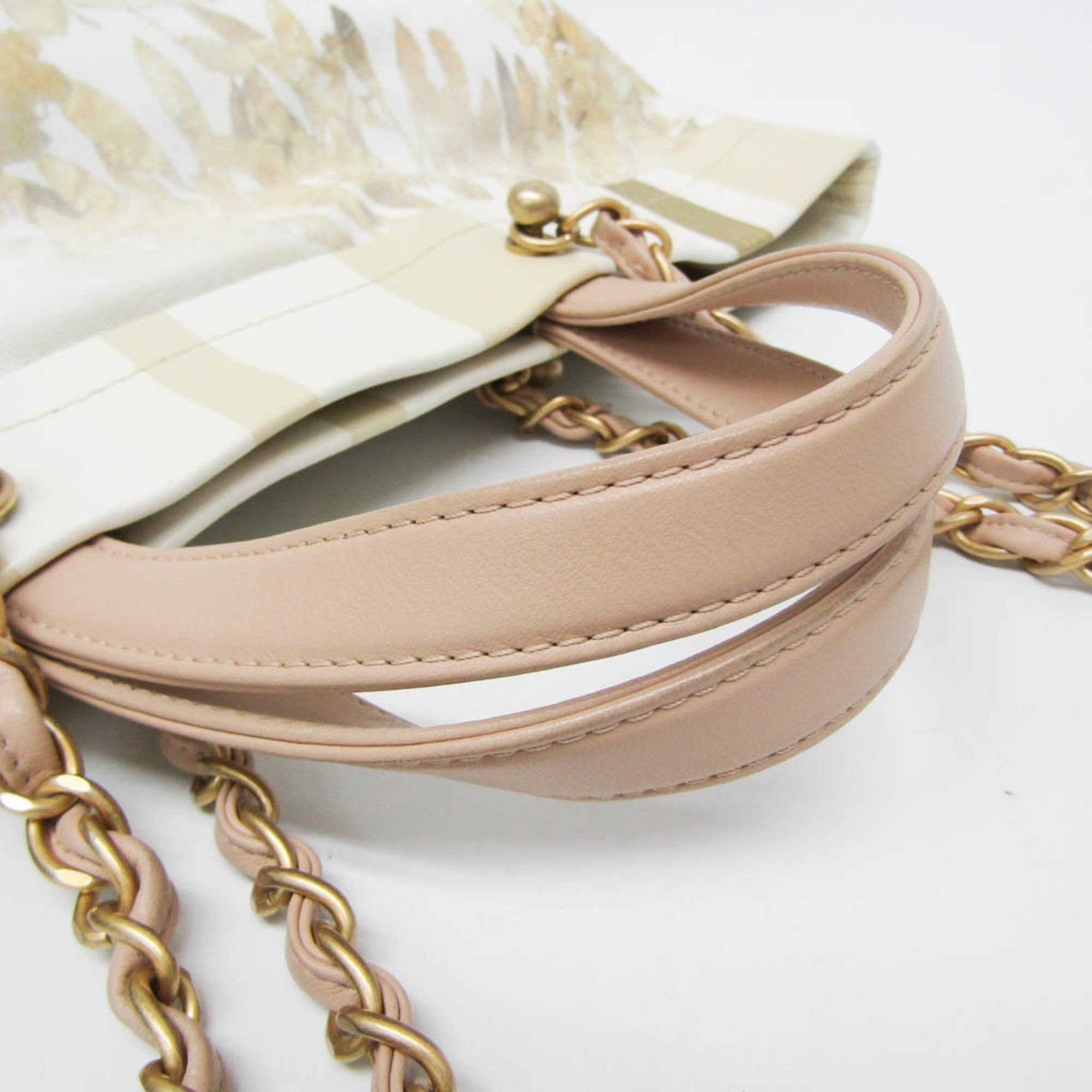 Chanel - Beige Canvas Tote Bag (Pre-Owned) Size ONE SIZE - 3 Thumbnail