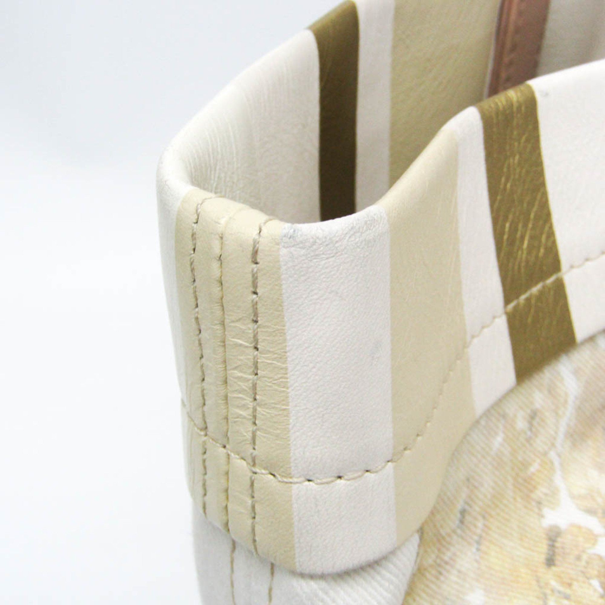 Chanel - Beige Canvas Tote Bag (Pre-Owned) Size ONE SIZE - 8 Thumbnail