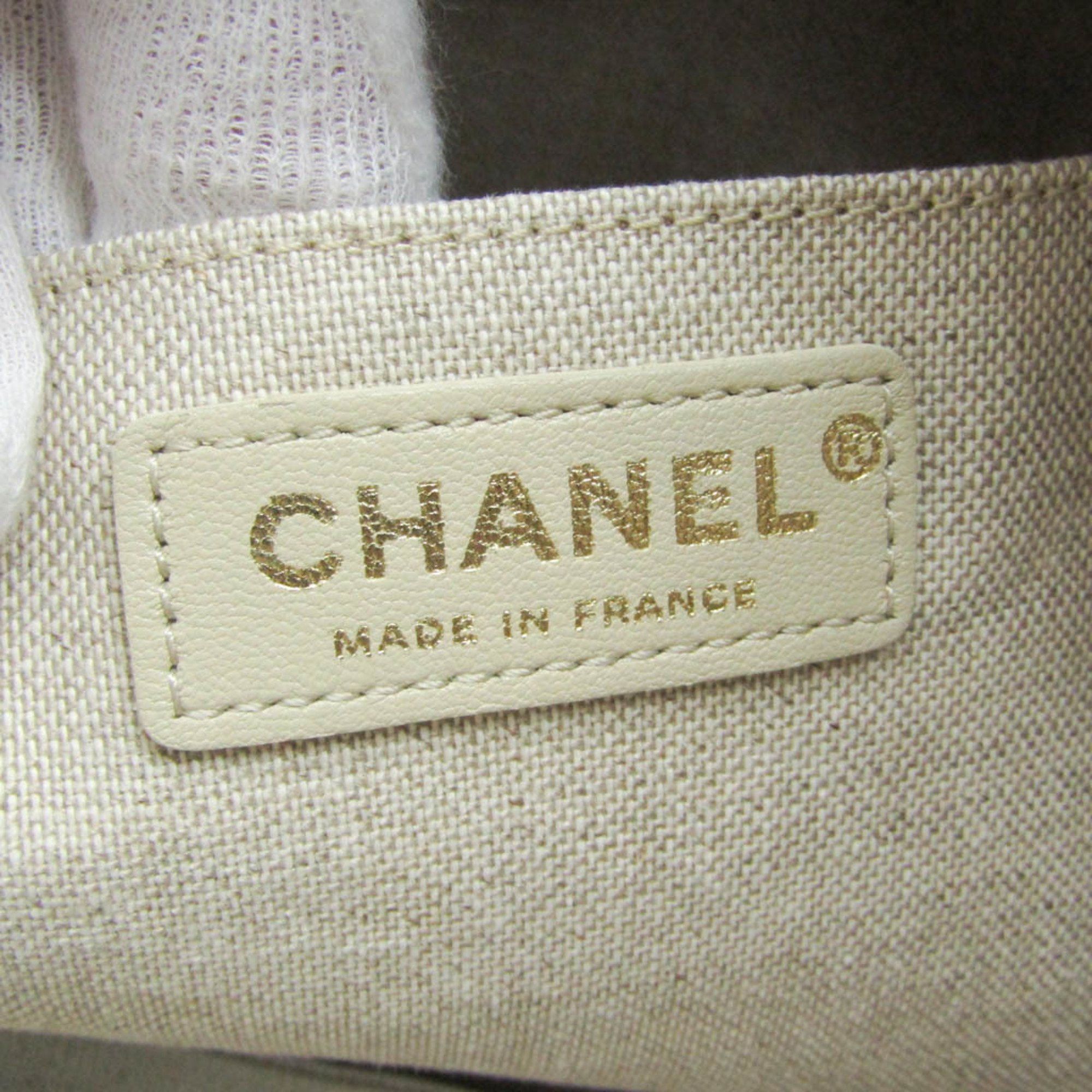 Chanel - Beige Canvas Tote Bag (Pre-Owned) Size ONE SIZE - 6 Thumbnail