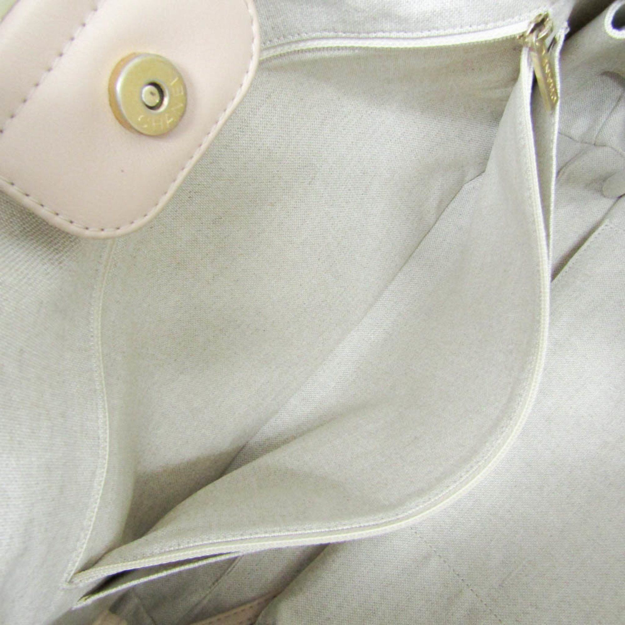 Chanel - Beige Canvas Tote Bag (Pre-Owned) Size ONE SIZE - 14 Thumbnail