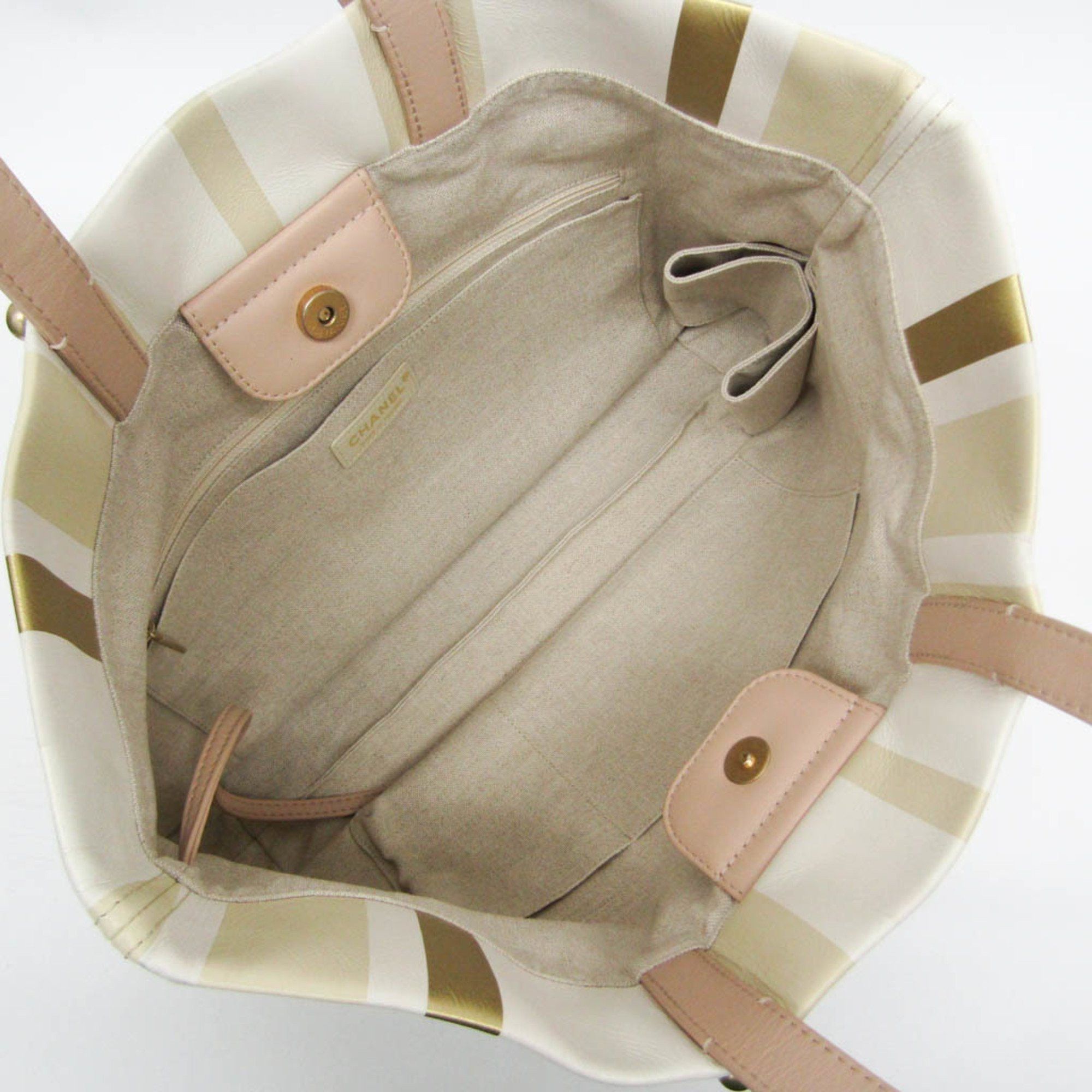 Chanel - Beige Canvas Tote Bag (Pre-Owned) Size ONE SIZE - 4 Thumbnail