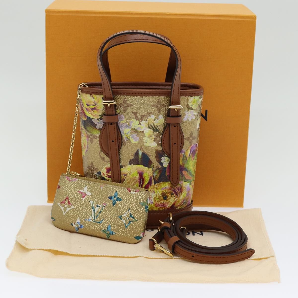 Louis Vuitton Bucket Beige Canvas Shoulder Bag (Pre-Owned) Size ONE SIZE - 8 Thumbnail