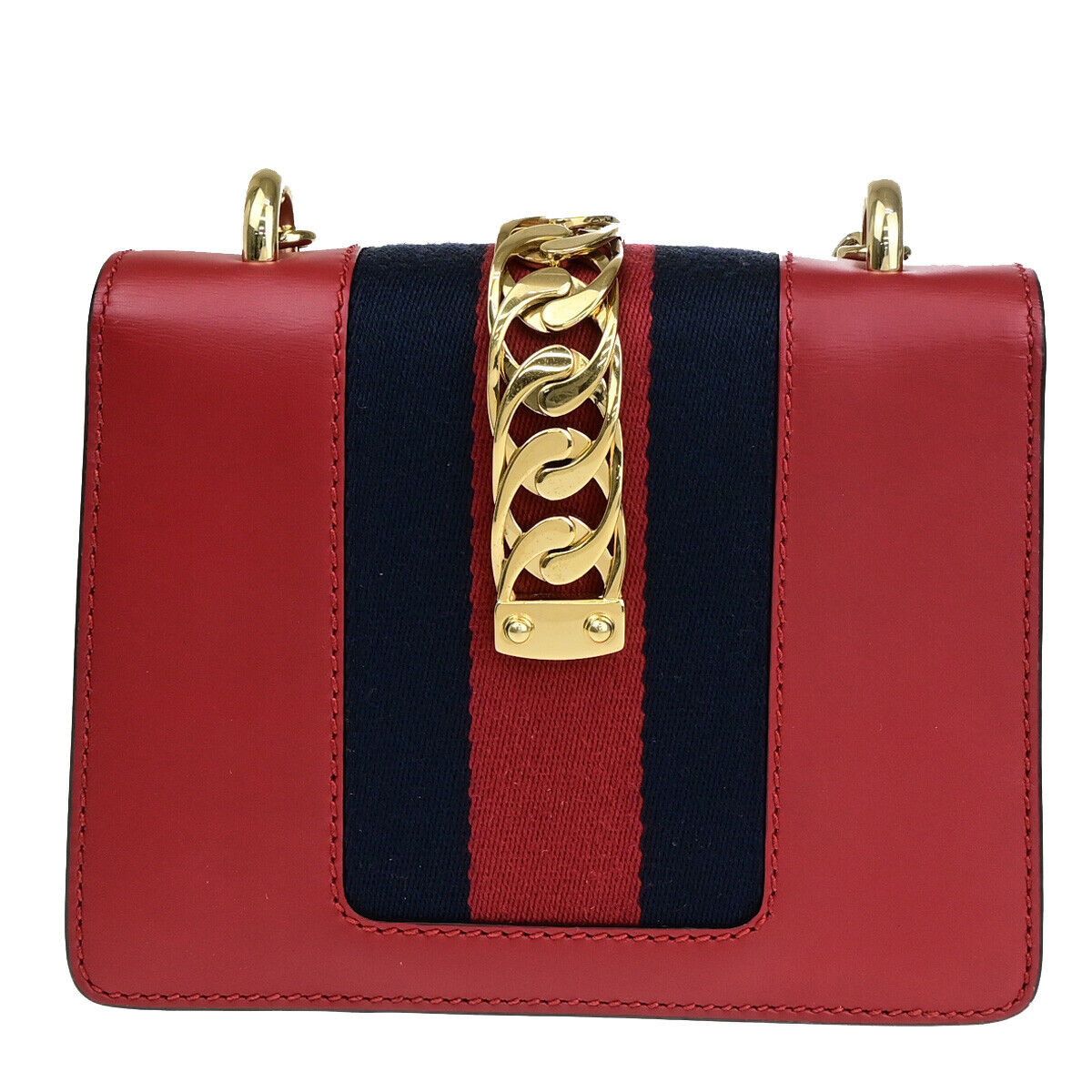 Gucci Sylvie Red Leather Shoulder Bag (Pre-Owned) Size ONE SIZE - 2 Thumbnail