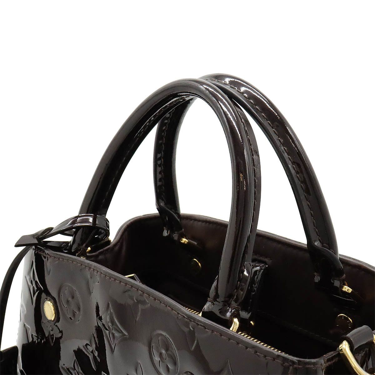 Louis Vuitton Louis Vuitton Louis Vuitton Montaigne BB Handbag Patent Leather Leather Handbag M50403 Size ONE SIZE - 5 Thumbnail