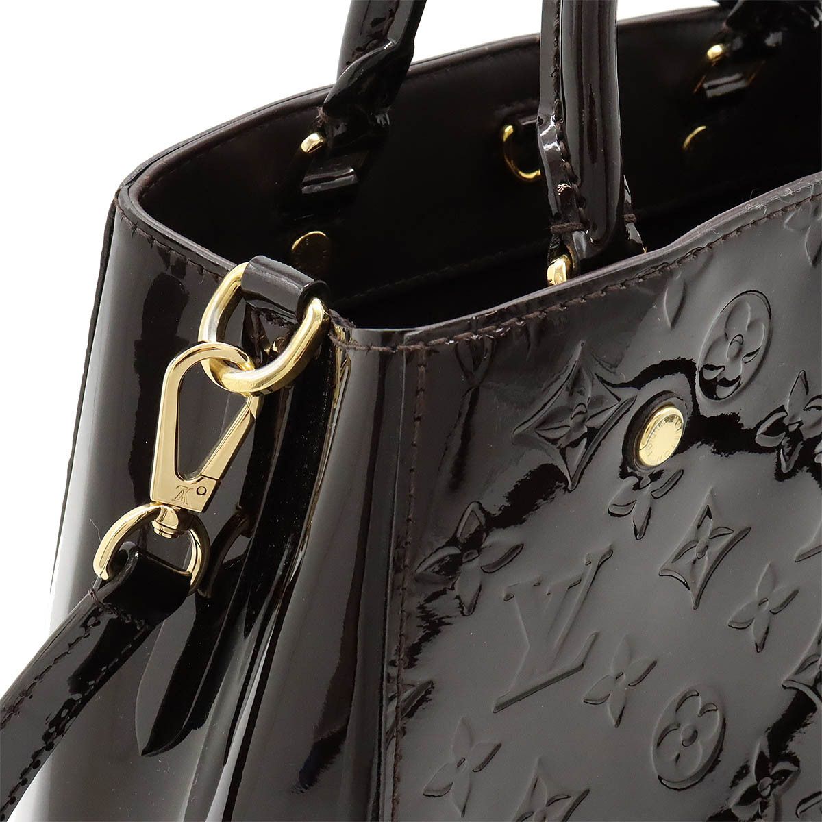 Louis Vuitton Louis Vuitton Louis Vuitton Montaigne BB Handbag Patent Leather Leather Handbag M50403 Size ONE SIZE - 4 Thumbnail