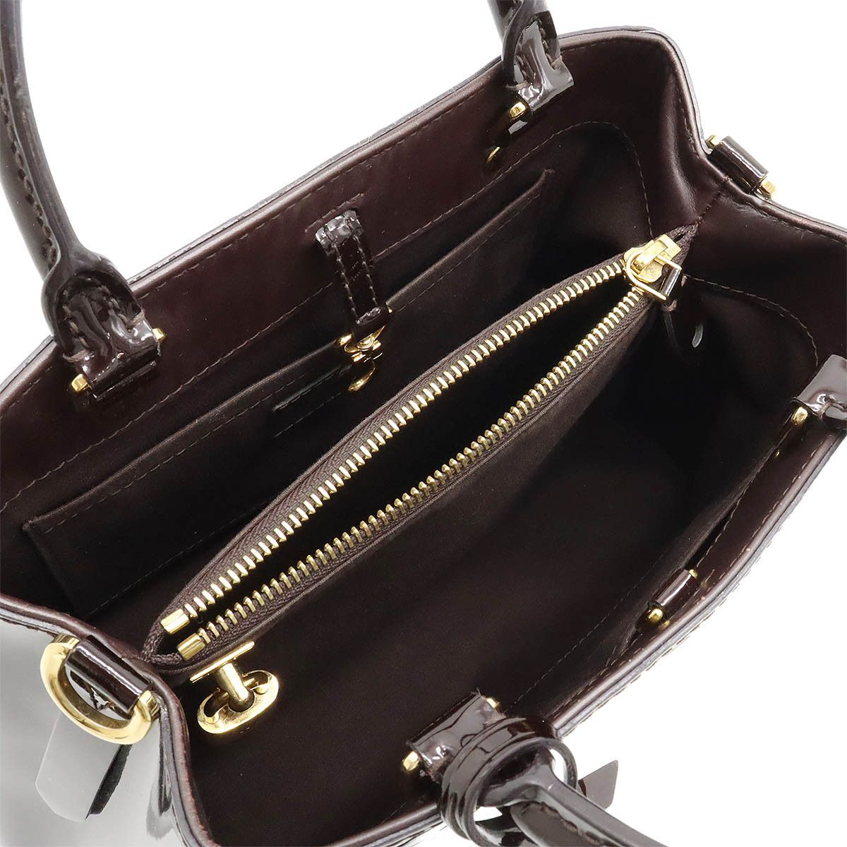 Louis Vuitton Louis Vuitton Louis Vuitton Montaigne BB Handbag Patent Leather Leather Handbag M50403 Size ONE SIZE - 7 Thumbnail