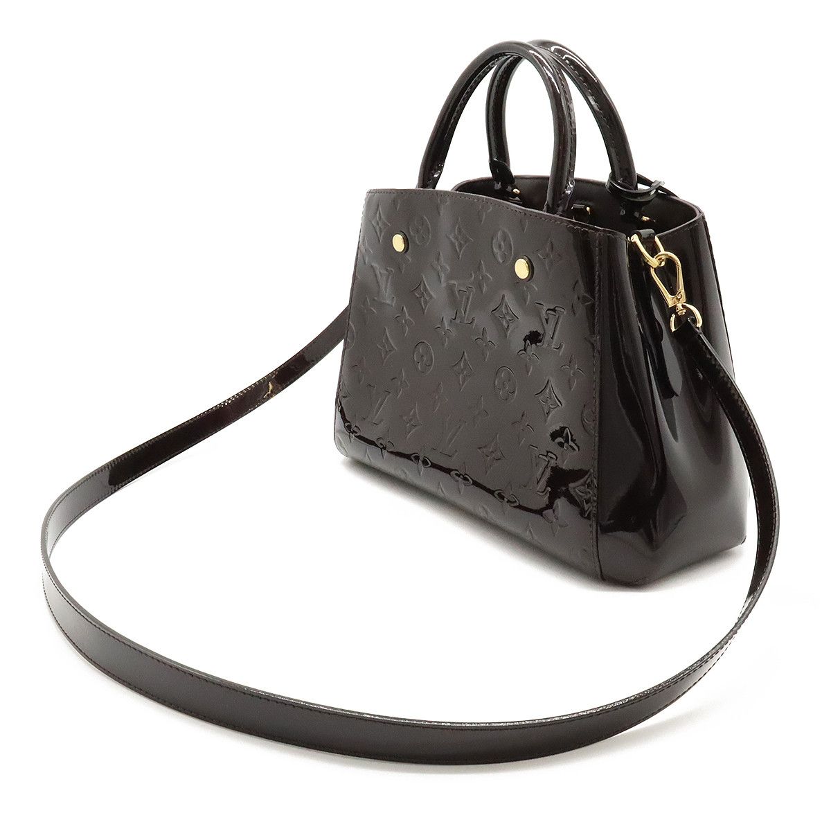 Louis Vuitton Louis Vuitton Louis Vuitton Montaigne BB Handbag Patent Leather Leather Handbag M50403 Size ONE SIZE - 2 Thumbnail