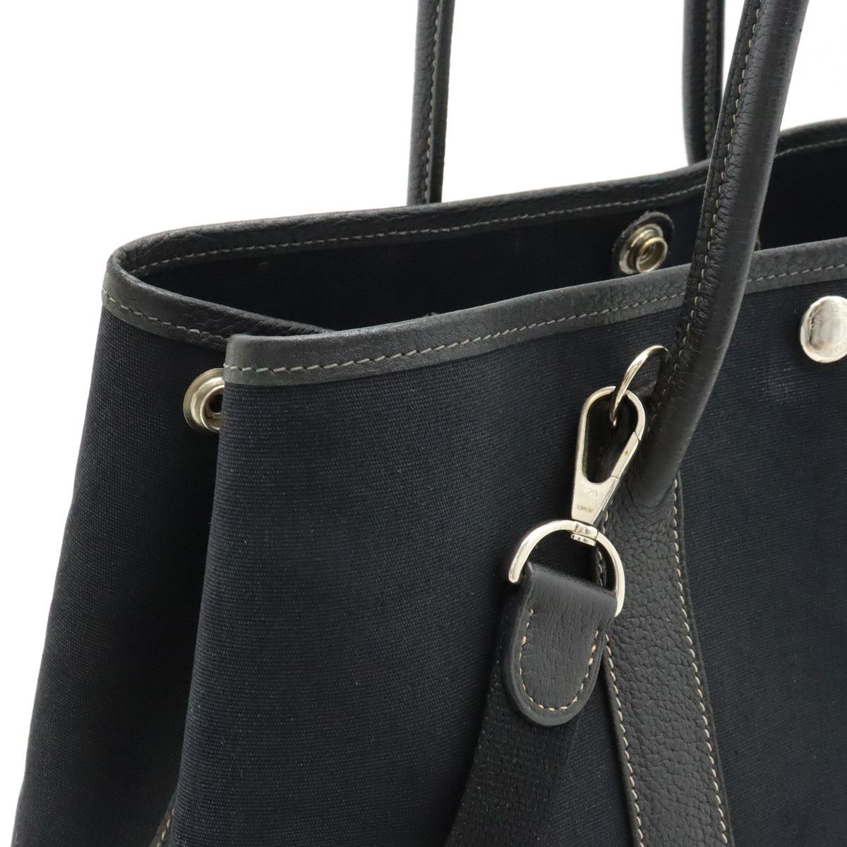 Hermes Hermes Hermes Garden Party TPM Tote Bag Toile Officier Leather Canvas Tote Bag in Very Good Condition Size ONE SIZE - 7 Thumbnail