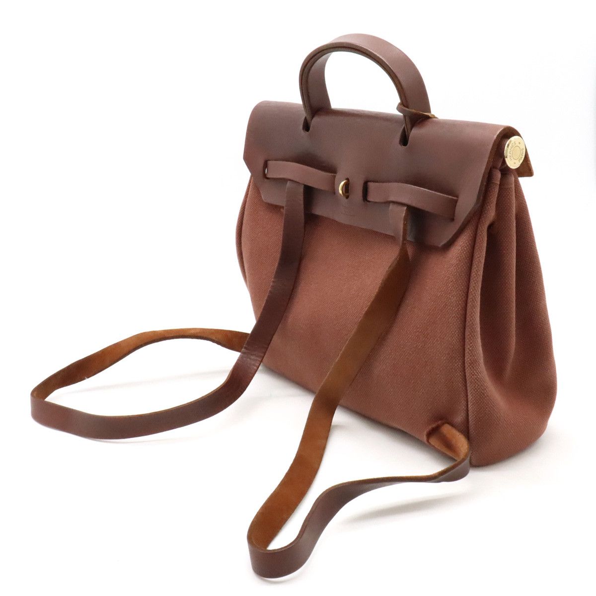 Hermes Hermes Hermes Canvas/Leather Aile Bag Ad PM Backpack 2WAY Canvas Backpack in Good Condition Size ONE SIZE - 2 Thumbnail