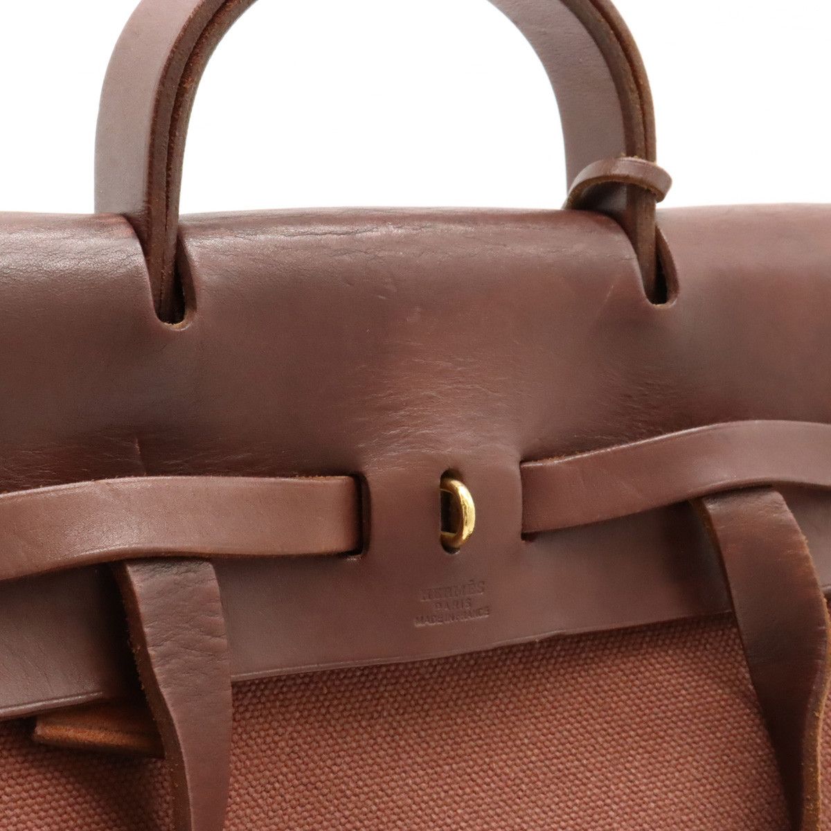 Hermes Hermes Hermes Canvas/Leather Aile Bag Ad PM Backpack 2WAY Canvas Backpack in Good Condition Size ONE SIZE - 6 Thumbnail