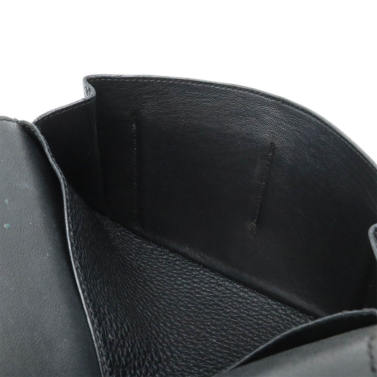 Hermes Hermes Hermes Dogon Duo GM Bifold Long Wallet Black Leather Leather Long Wallet in Good Condition Size ONE SIZE - 6 Thumbnail