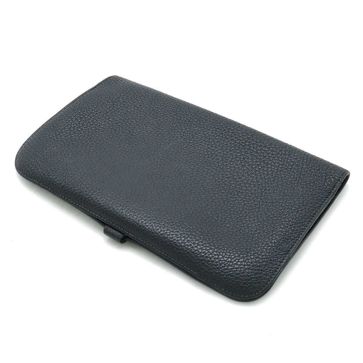 Hermes Hermes Hermes Dogon Duo GM Bifold Long Wallet Black Leather Leather Long Wallet in Good Condition Size ONE SIZE - 2 Thumbnail