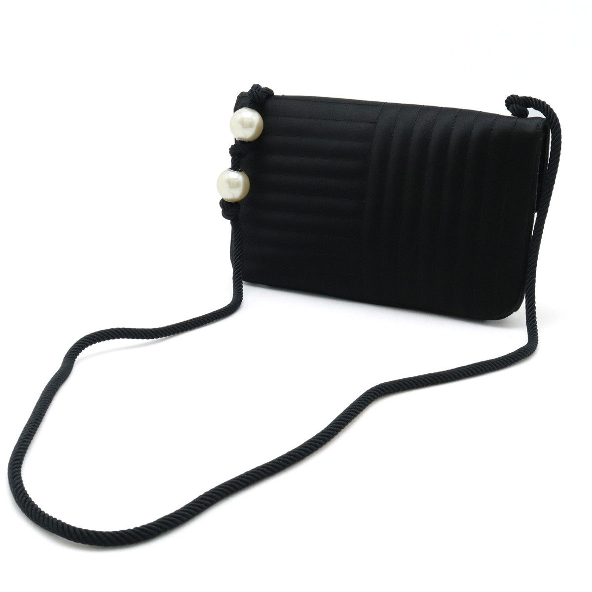 Chanel Chanel Chanel Coco Pearl Satin Shoulder Bag Canvas Crossbody Bag in Great Condition Size ONE SIZE - 2 Thumbnail