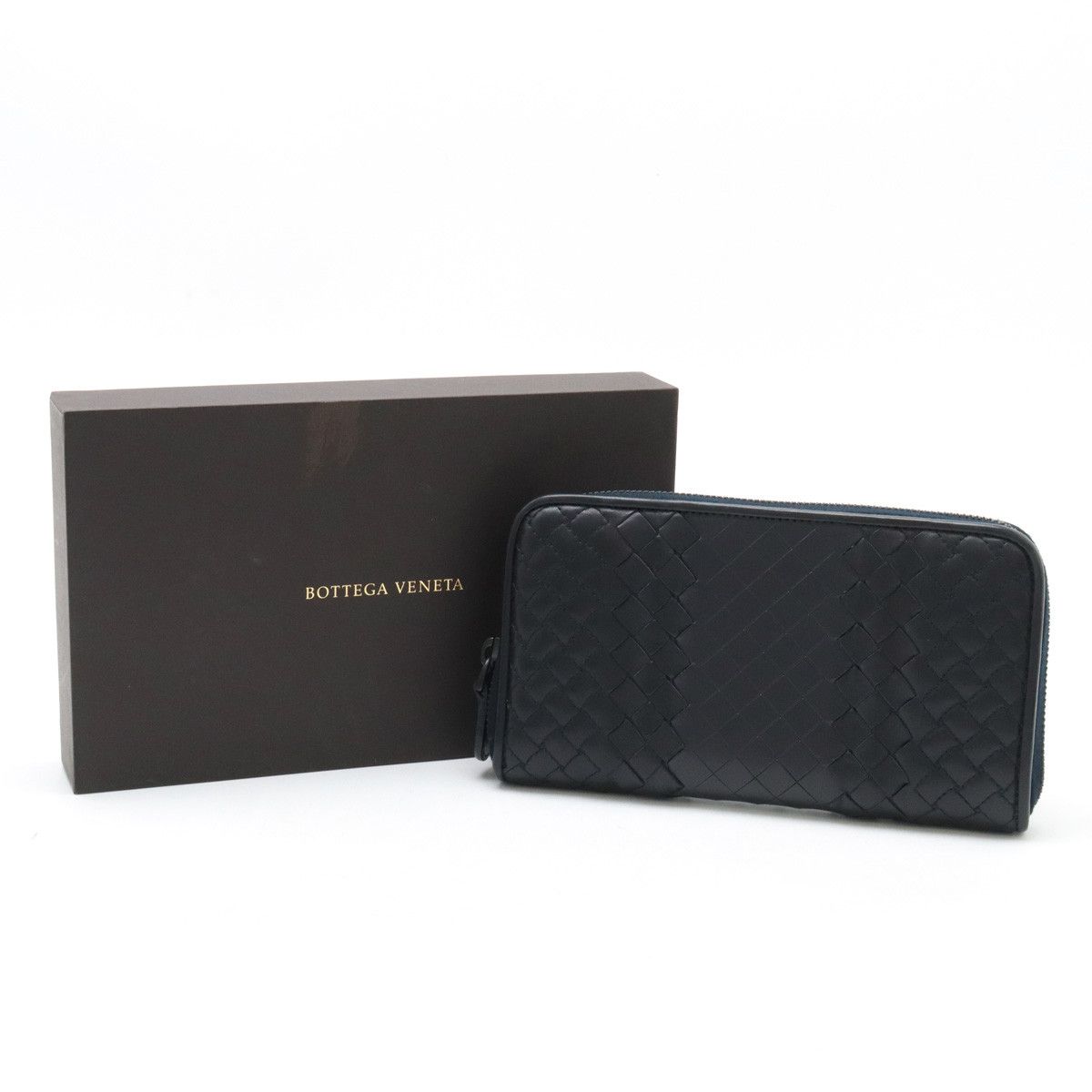 Bottega Veneta Bottega Veneta Bottega Veneta Leather Intrecciato Zip-Around Wallet 114076 Leather Long Wallet 114076 in Great Condition Size ONE SIZE - 8 Thumbnail