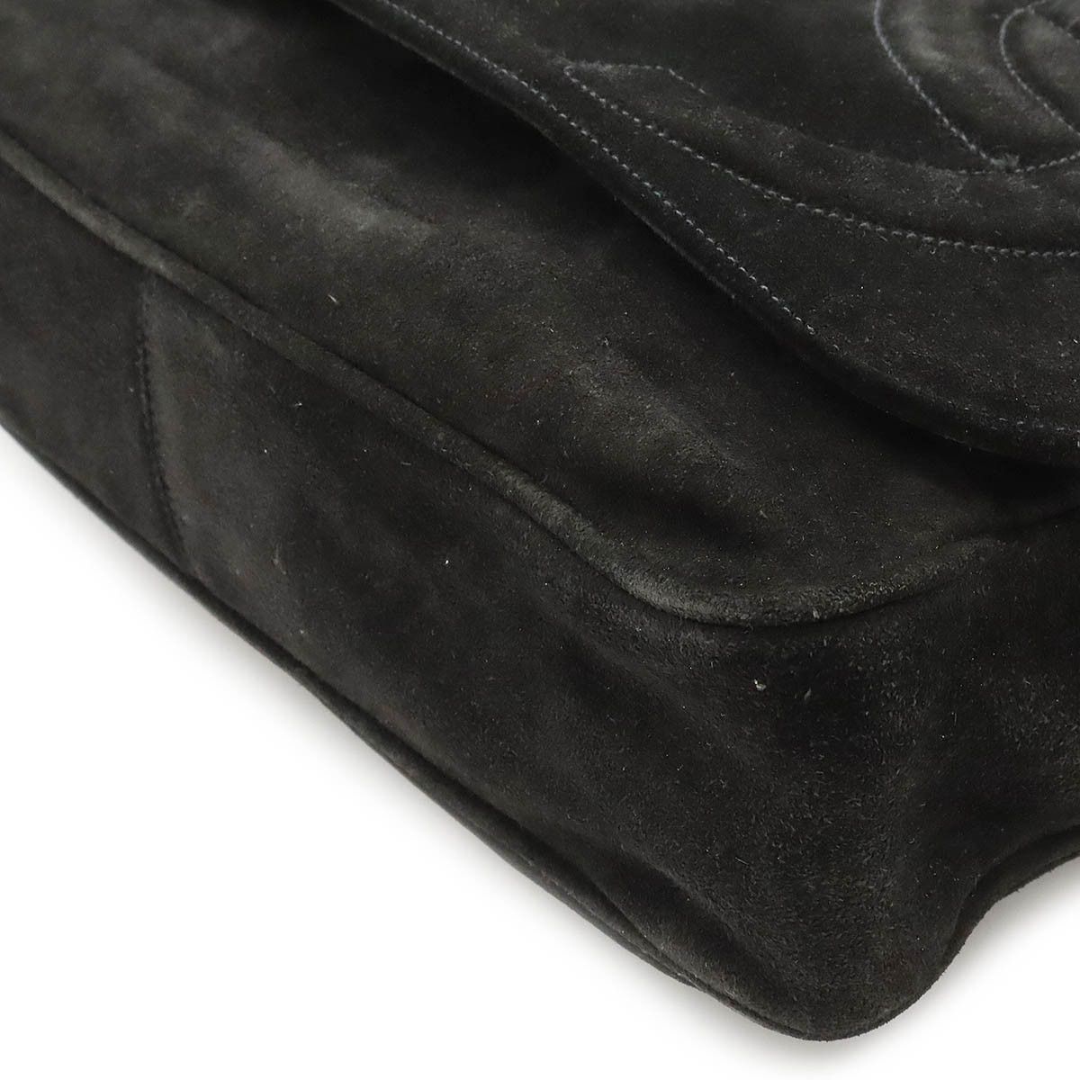 Chanel Chanel Chanel Suede Triple Coco Mark Shoulder Messenger Bag Leather Crossbody Bag in Very Good Condition Size ONE SIZE - 3 Thumbnail
